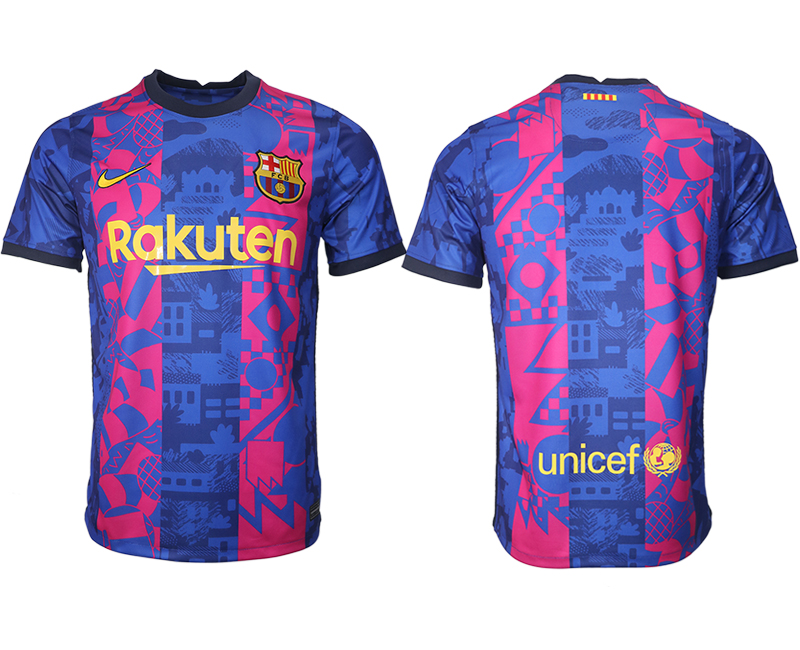 Men 2021-2022 Club Barcelona blue training suit aaa version blank Soccer Jersey->barcelona jersey->Soccer Club Jersey